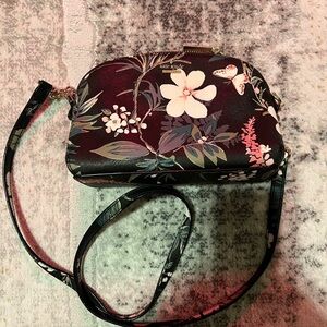 Kate Spade Floral Crossbody Bag - Black and Pink